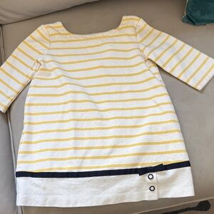 Janie and Jack Striped Yellow and White Kids Dress